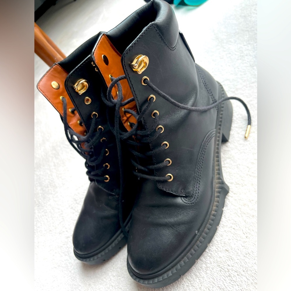 Coach Latimer black combat boot Sz. 7
